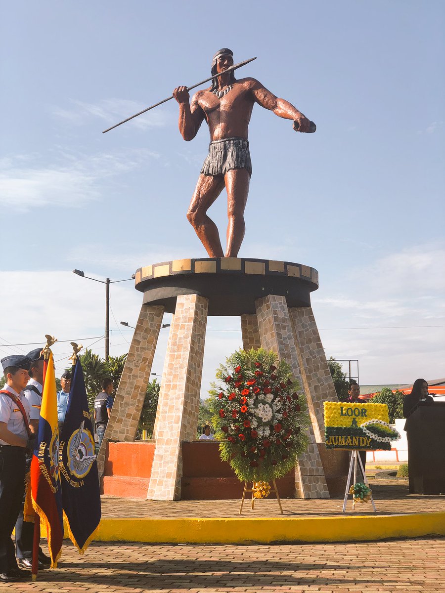 Estatua de homenaje en El actual Ecuador a líder rebelde Jumandy