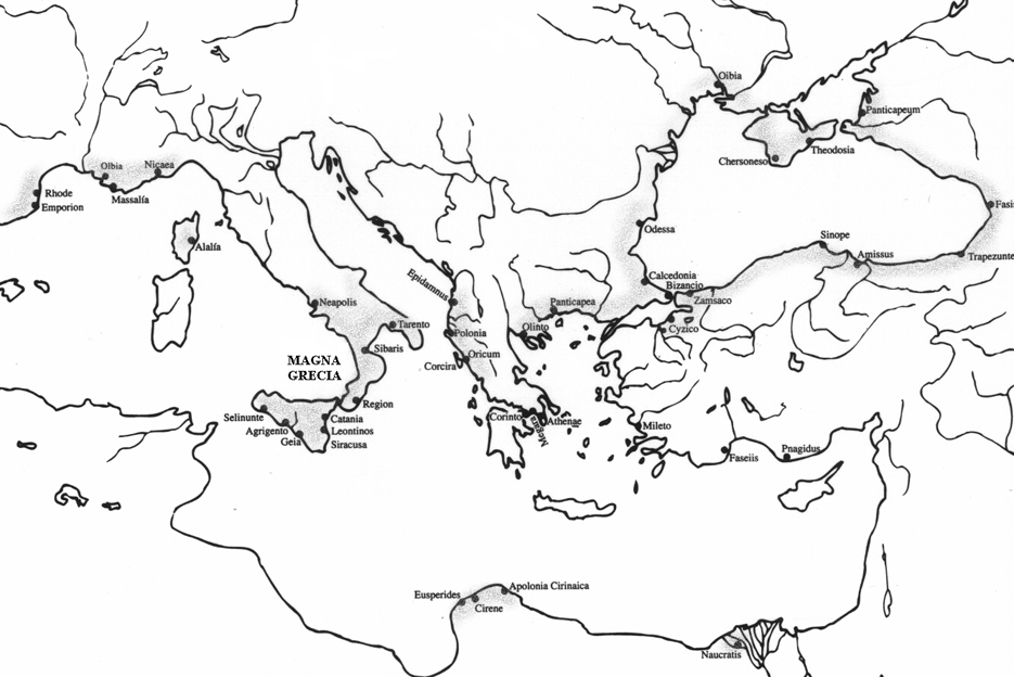 Mapa Colonización Griega