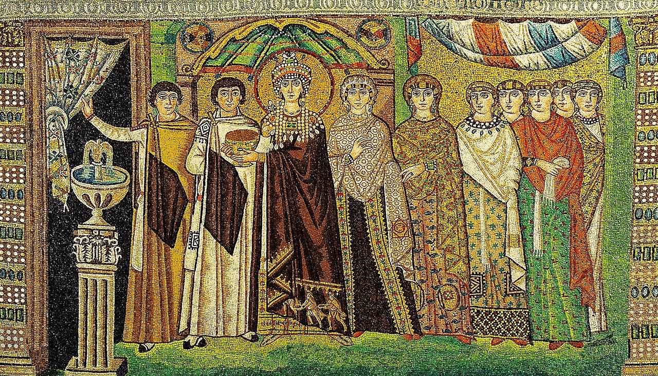 Retrato de la familia de Justiniano en San Vital de Rávena - Archivos ...