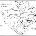 Las ciudades y regiones controladas por los husitas en Bohemia (SS. XIV-XV) (J. Klassen, 1975, pág. 97).