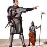 Caudillo y caballero normando durante la invasión de Inglaterra